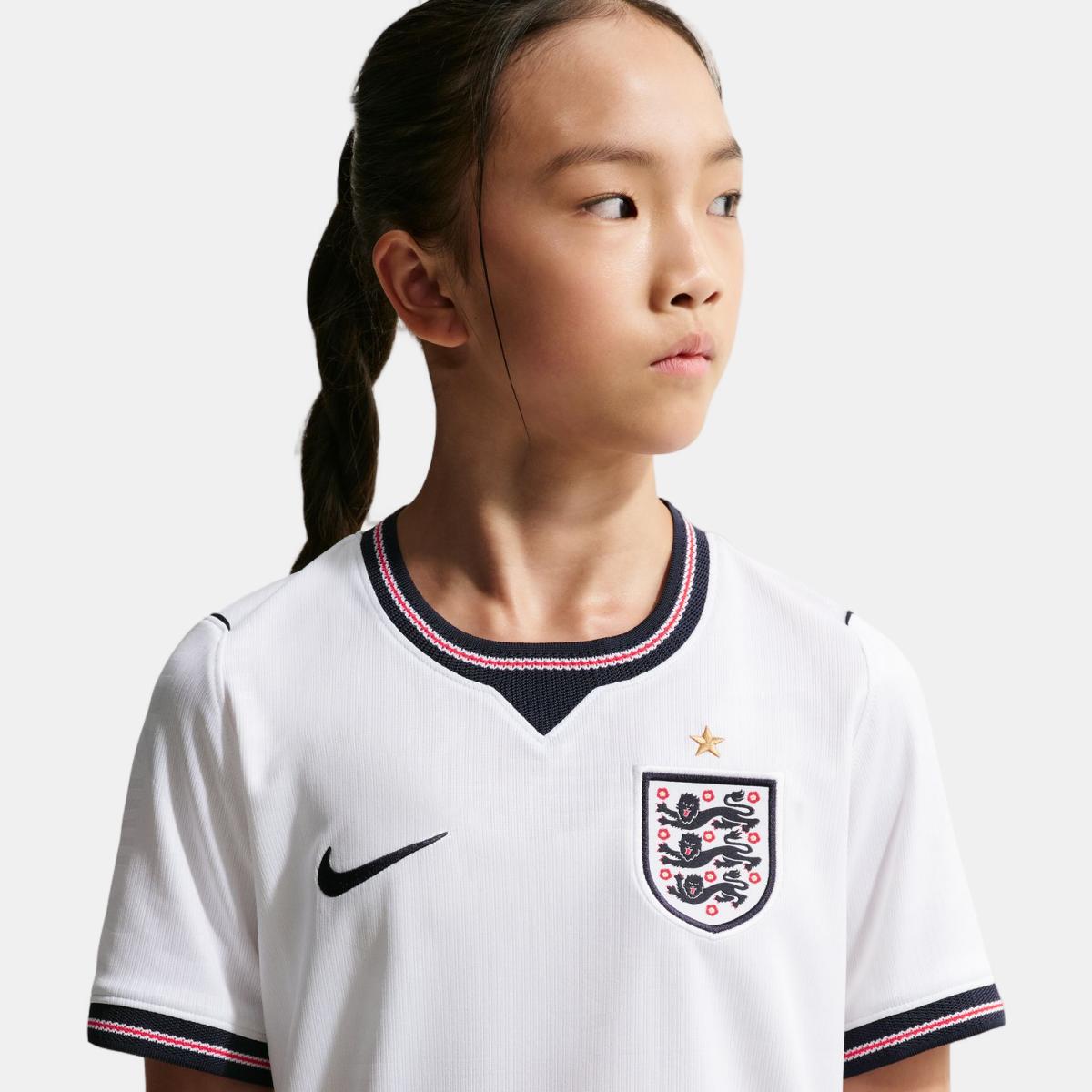 T-shirt de Criança 1.º Equipamento Inglaterra 2026 Stadium Branco-2