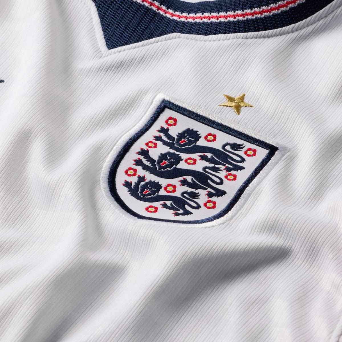 T-shirt de Criança 1.º Equipamento Inglaterra 2026 Stadium Branco-8