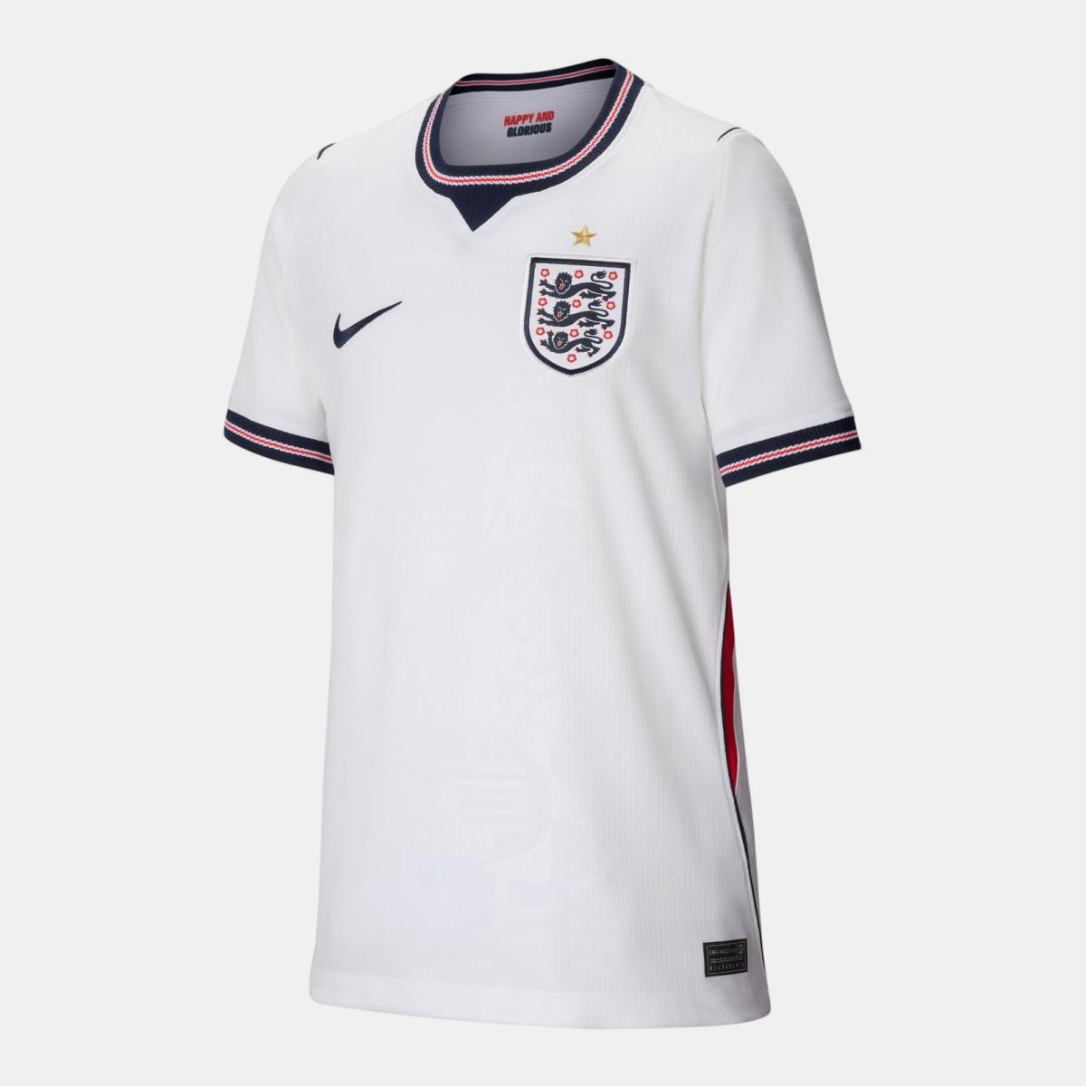 T-shirt de Criança 1.º Equipamento Inglaterra 2026 Stadium Branco-9