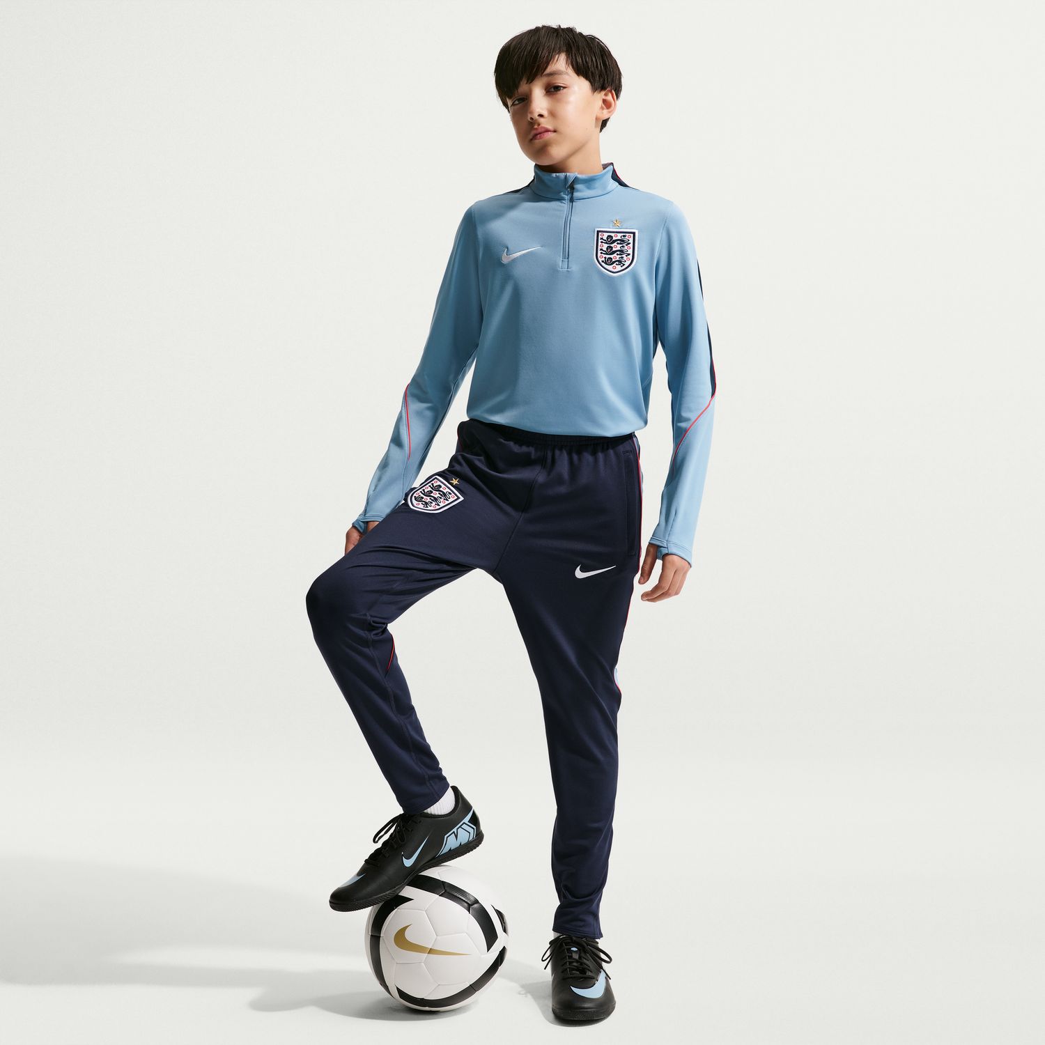 T-shirt de Criança Inglaterra 2026 Dri-FIT Strike Drill Top Azul-3