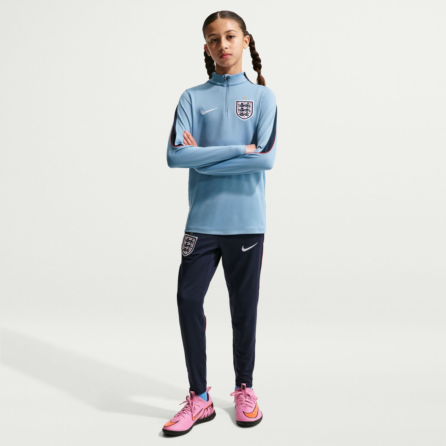 T-shirt de Criança Inglaterra 2026 Dri-FIT Strike Drill Top Azul-4