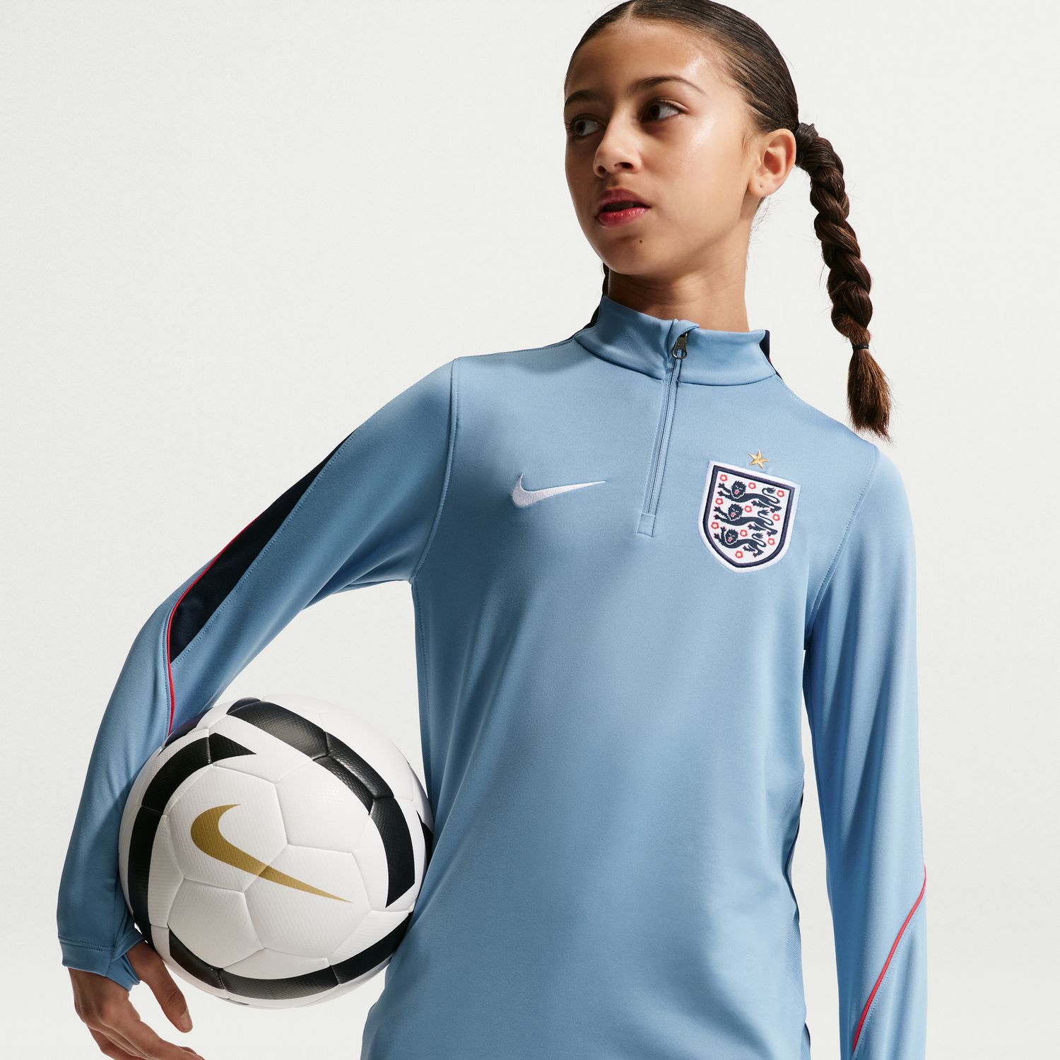 T-shirt de Criança Inglaterra 2026 Dri-FIT Strike Drill Top Azul-6