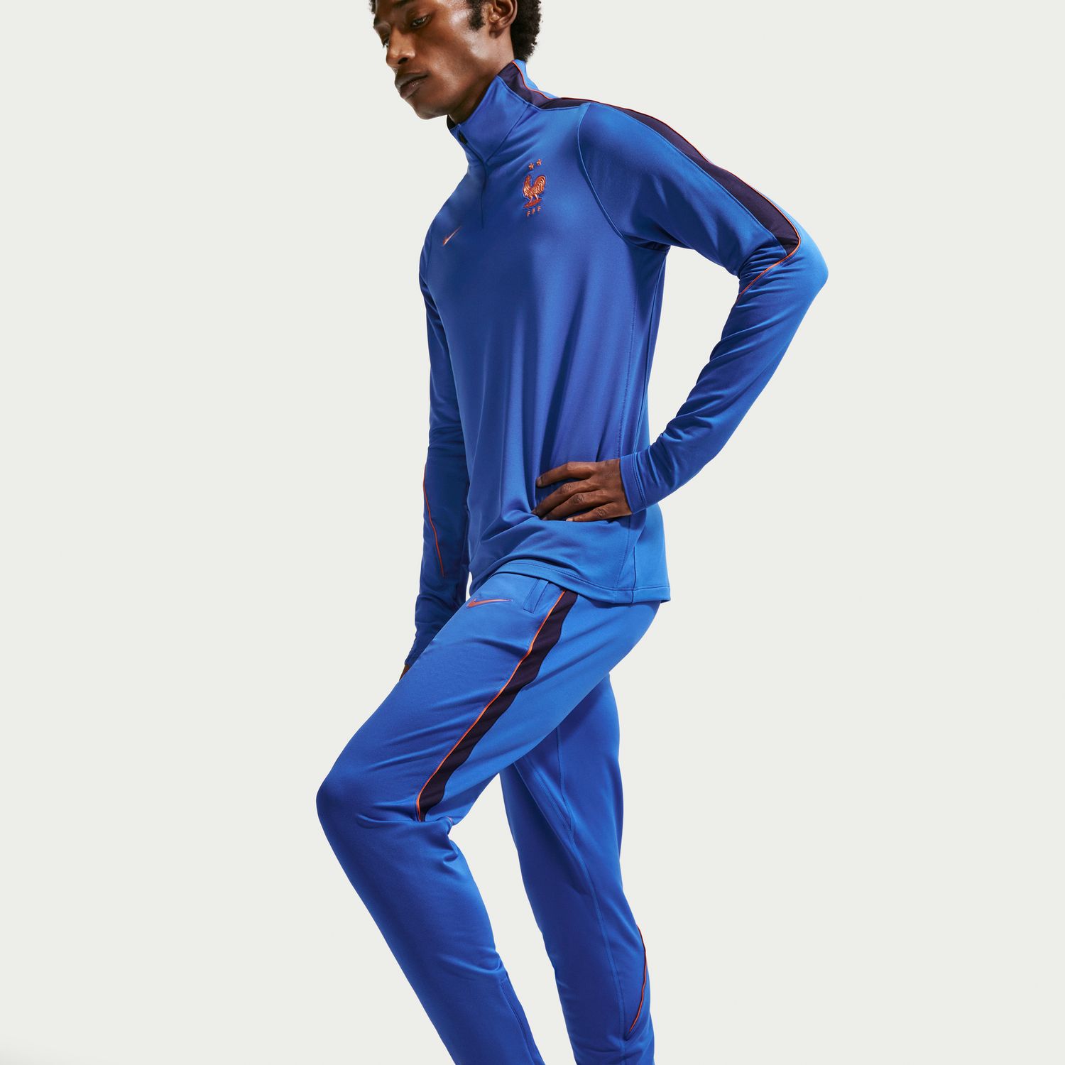 Calças de Homem França 2026 Dri-FIT Strike Azul-6
