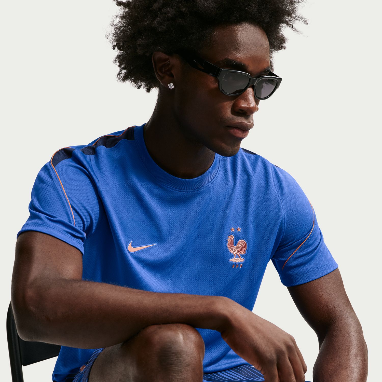 T-shirt de Homem França 2026 Dri-FIT Strike Azul-3
