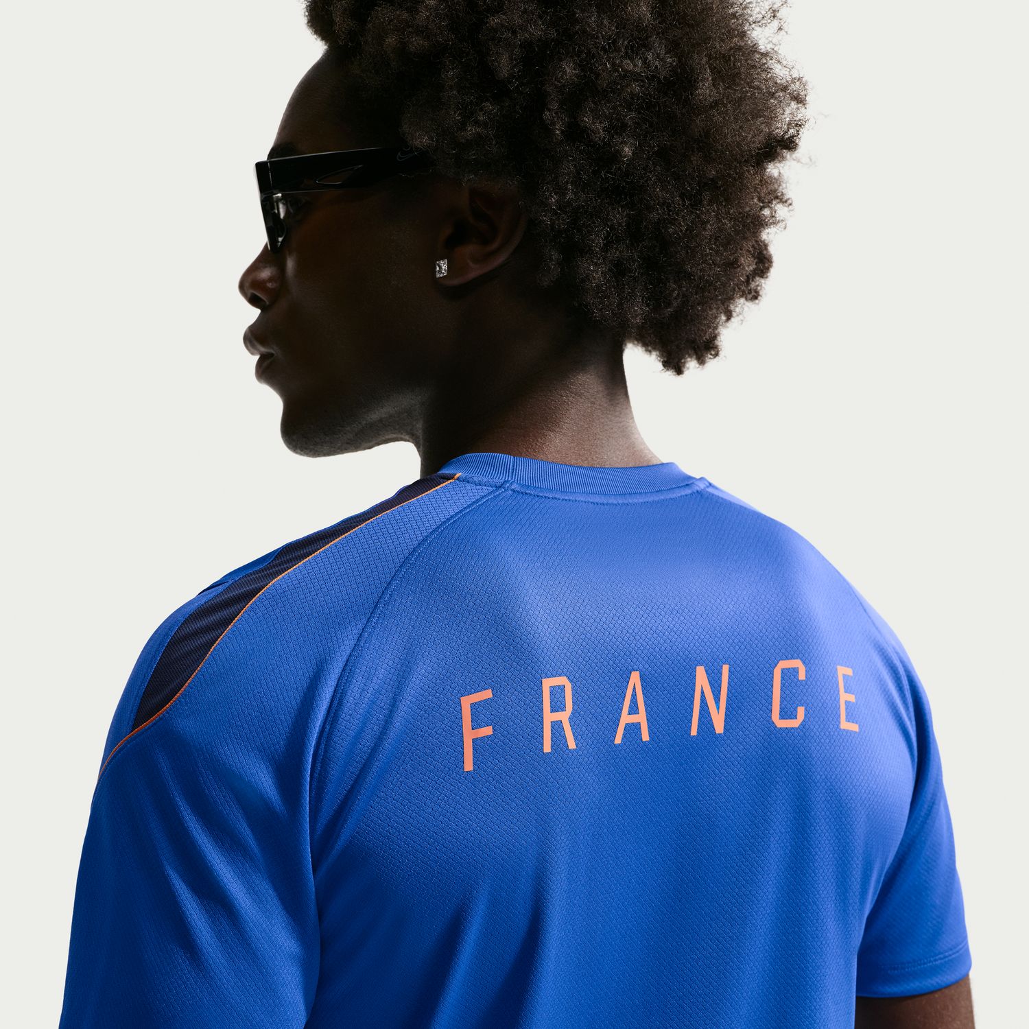 T-shirt de Homem França 2026 Dri-FIT Strike Azul-4