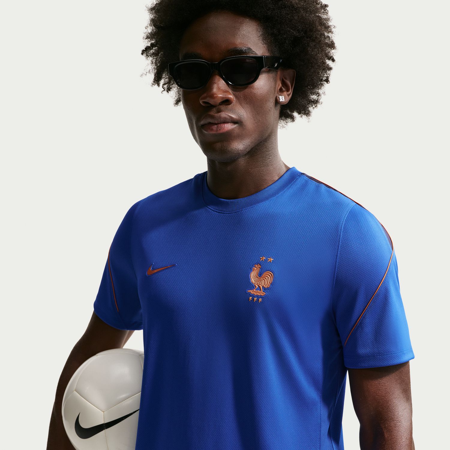 T-shirt de Homem França 2026 Dri-FIT Strike Azul-5