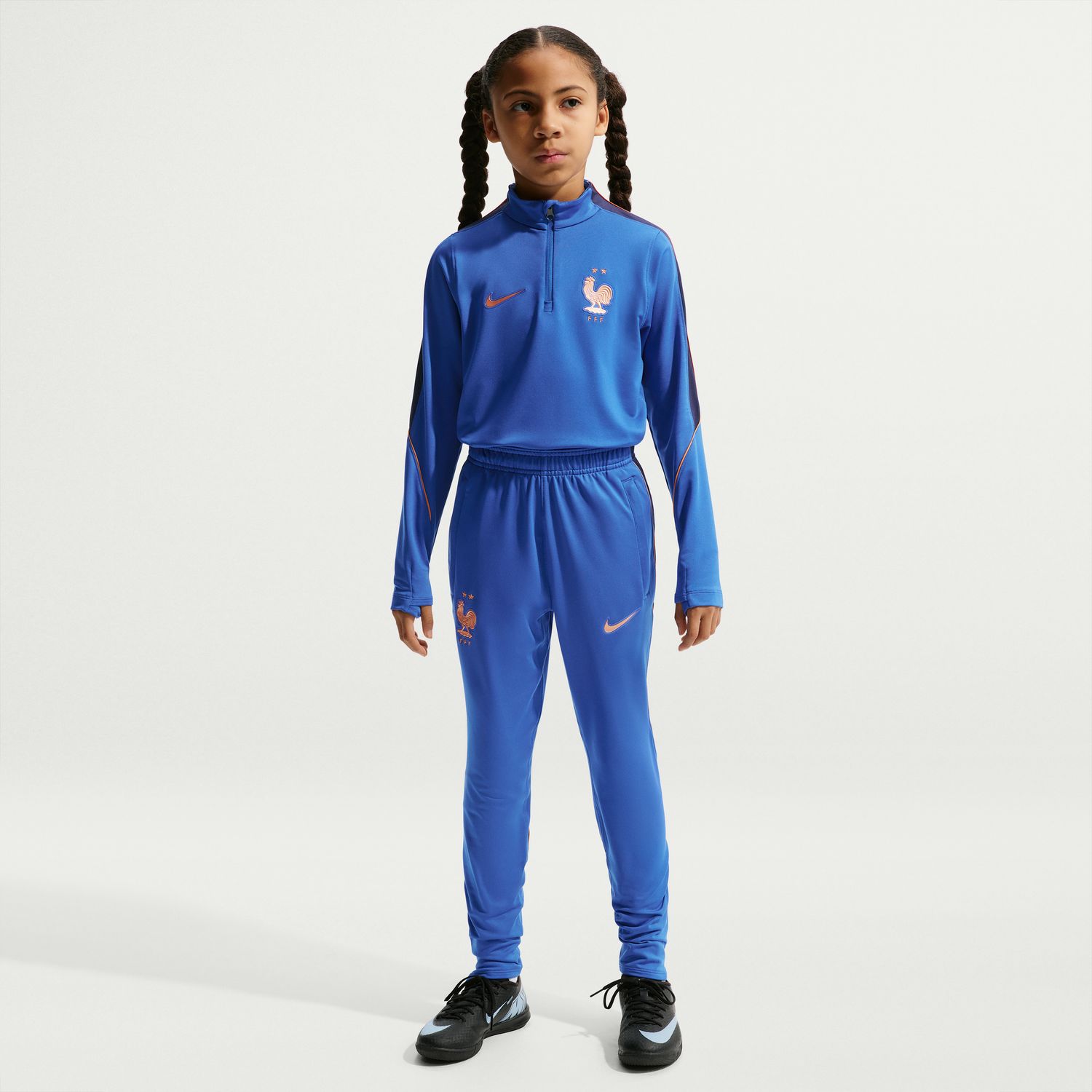 T-shirt de Criança França 2026 Dri-FIT Strike Drill Top Azul-5