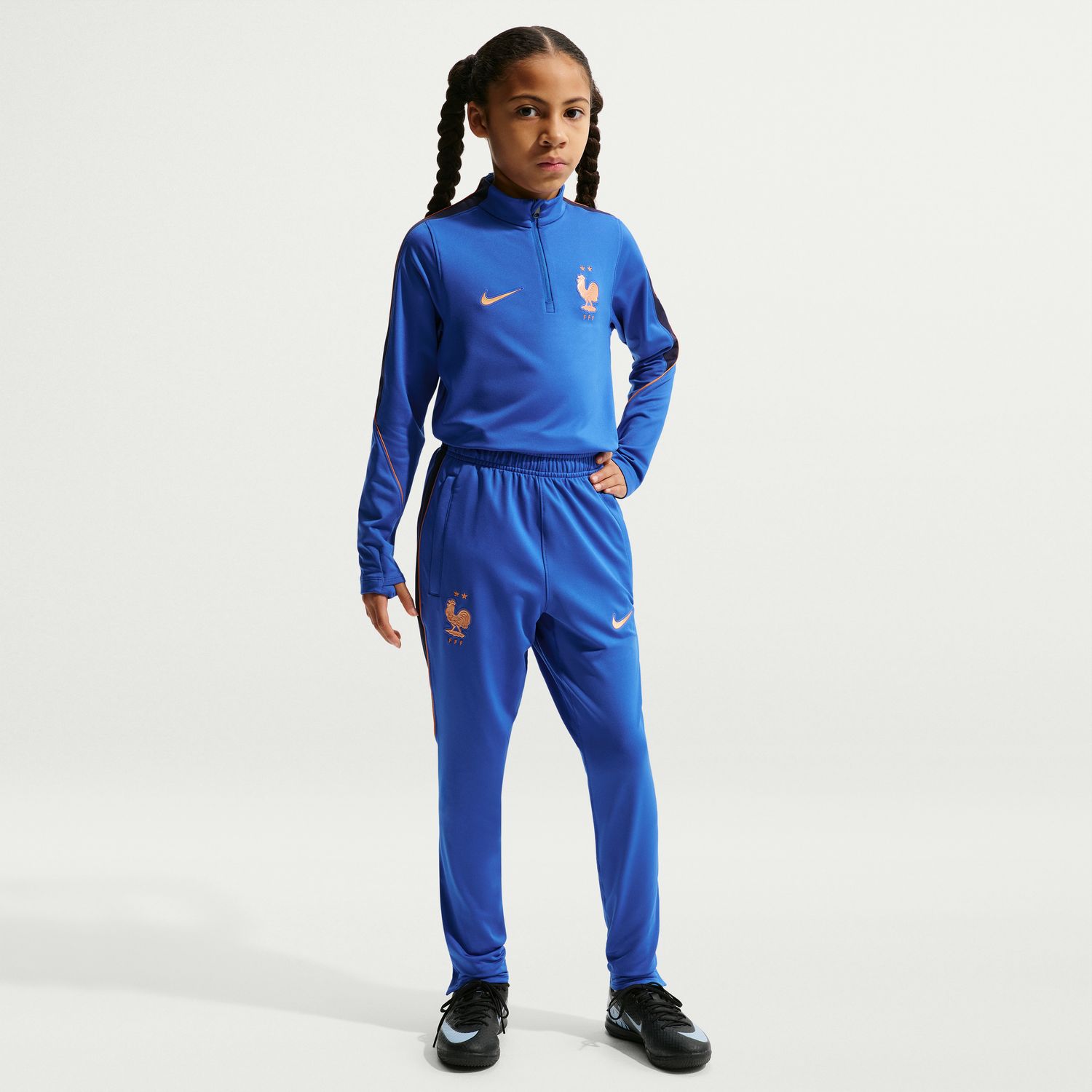 Calças de Criança França 2026 Dri-FIT Strike Azul-2