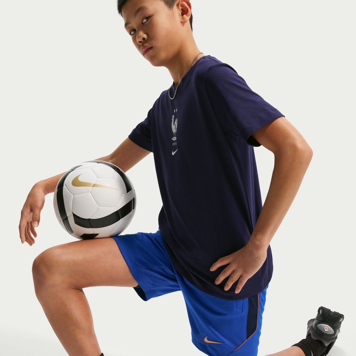Calções de Criança França 2026 Dri-FIT Strike Azul-5