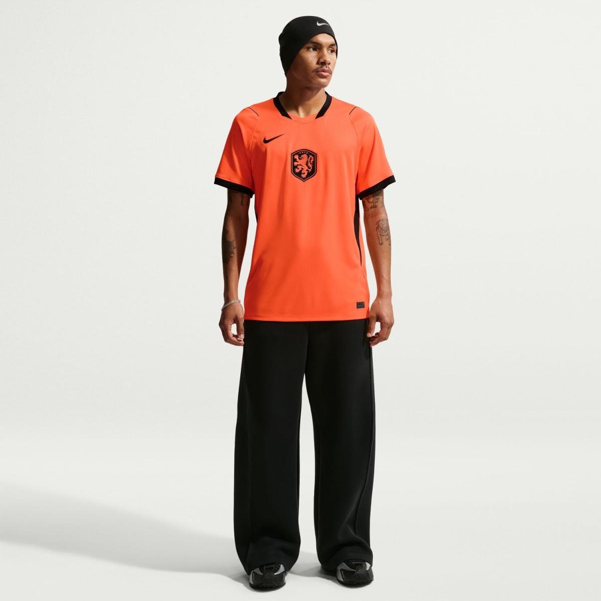T-shirt de Homem 1.º Equipamento Países Baixos 2026 Stadium Laranja-5