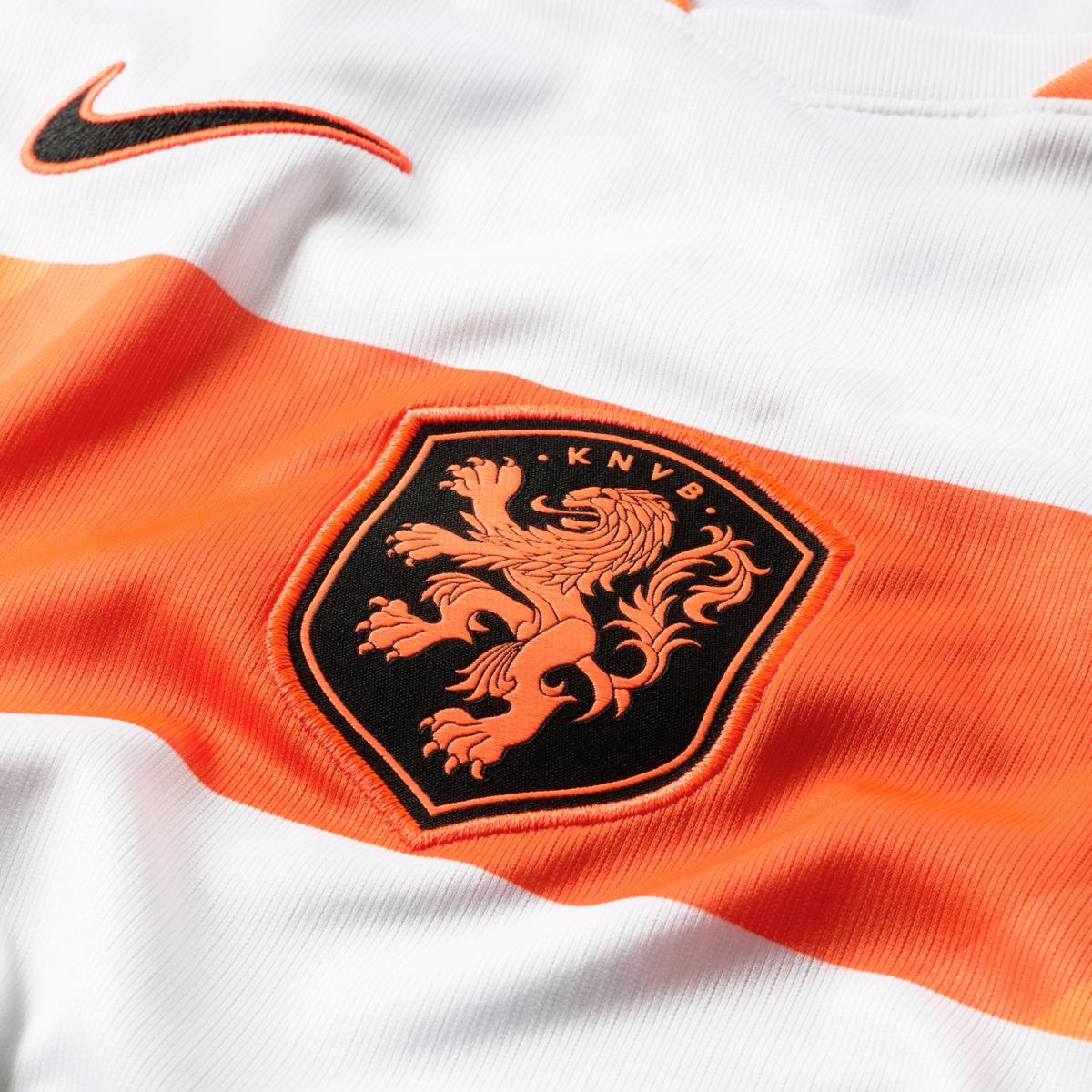 T-shirt de Criança 2.º Equipamento Países Baixos 2026 Stadium Branco-4