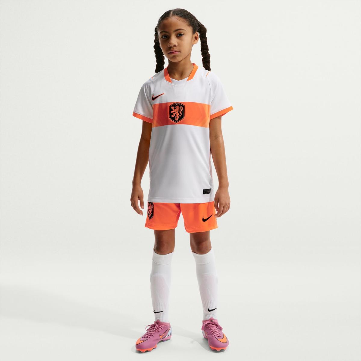 T-shirt de Criança 2.º Equipamento Países Baixos 2026 Stadium Branco-5