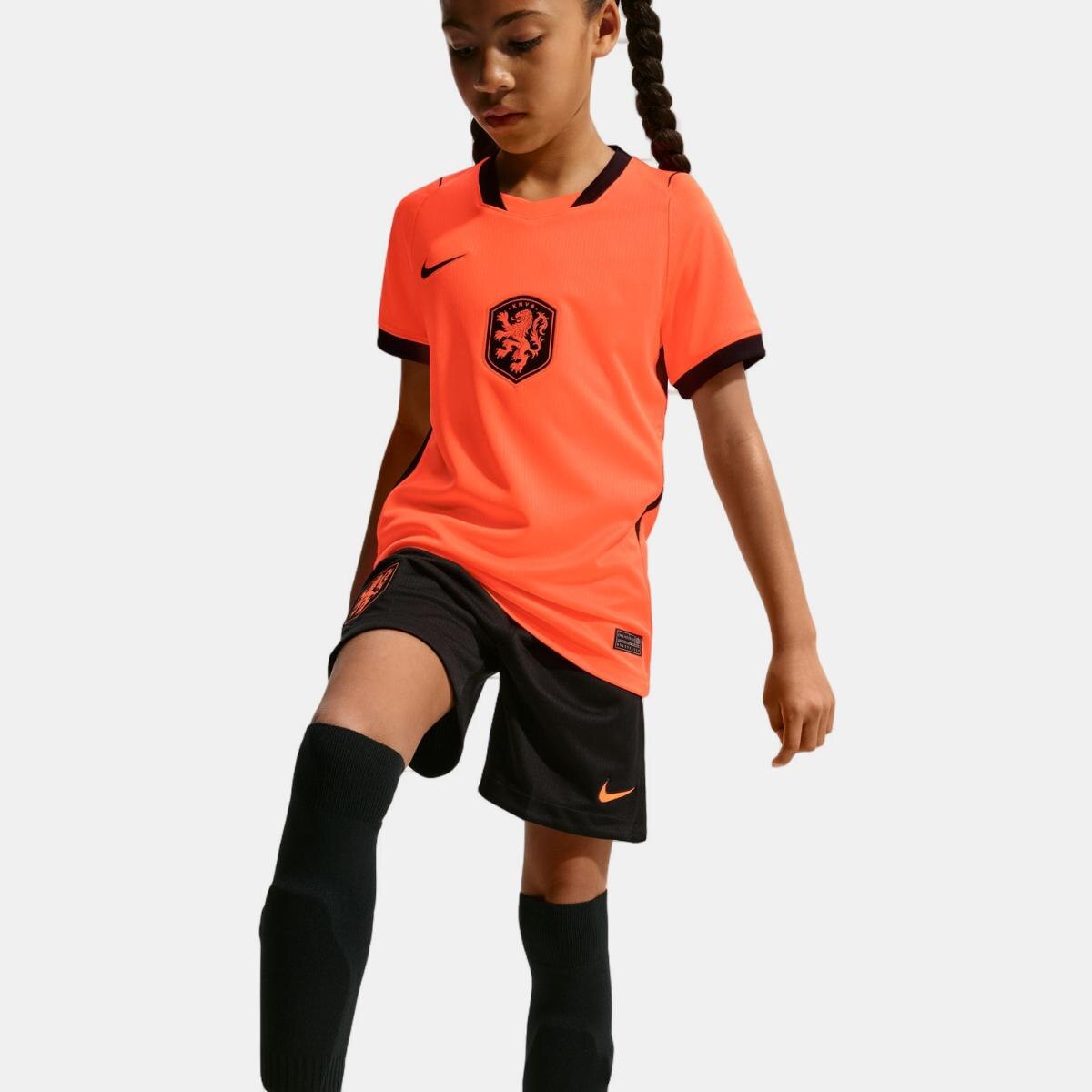 T-shirt de Criança 1.º Equipamento Países Baixos 2026 Stadium Laranja-3