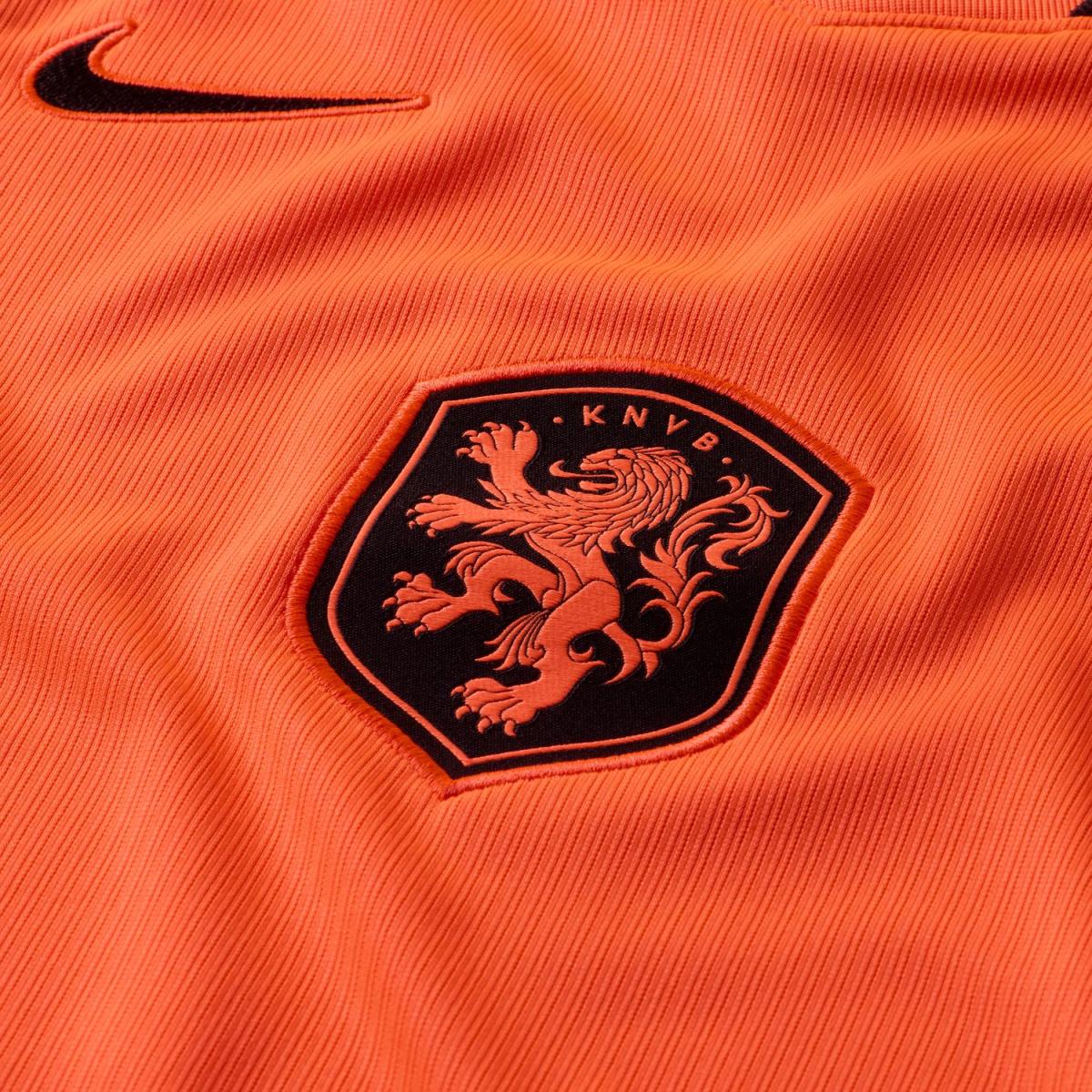 T-shirt de Criança 1.º Equipamento Países Baixos 2026 Stadium Laranja-4