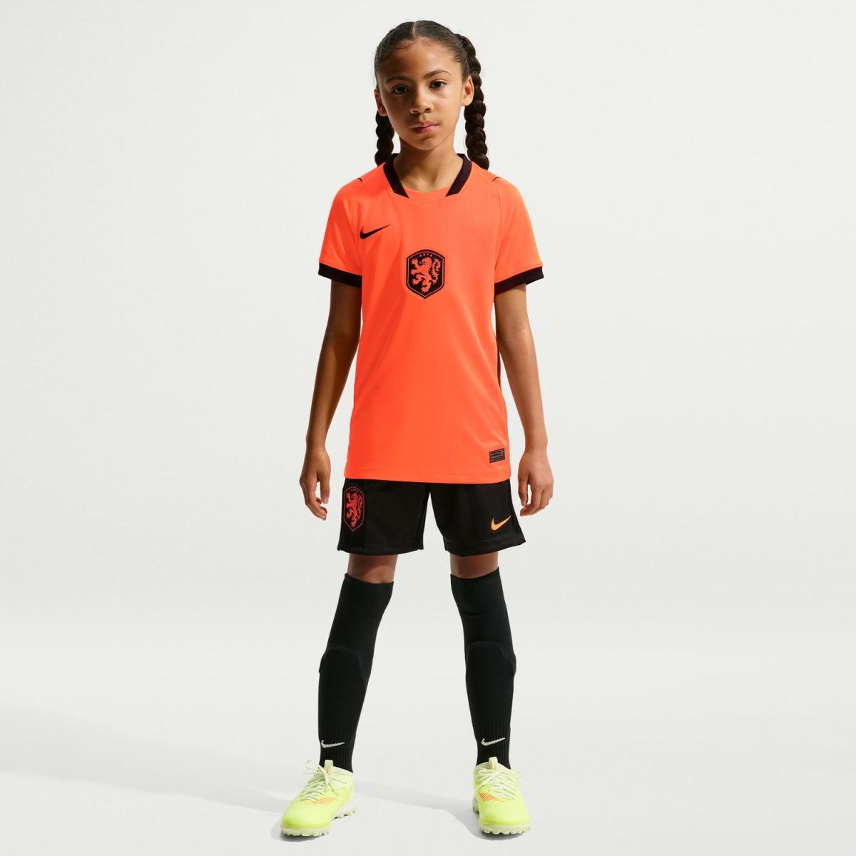 T-shirt de Criança 1.º Equipamento Países Baixos 2026 Stadium Laranja-5