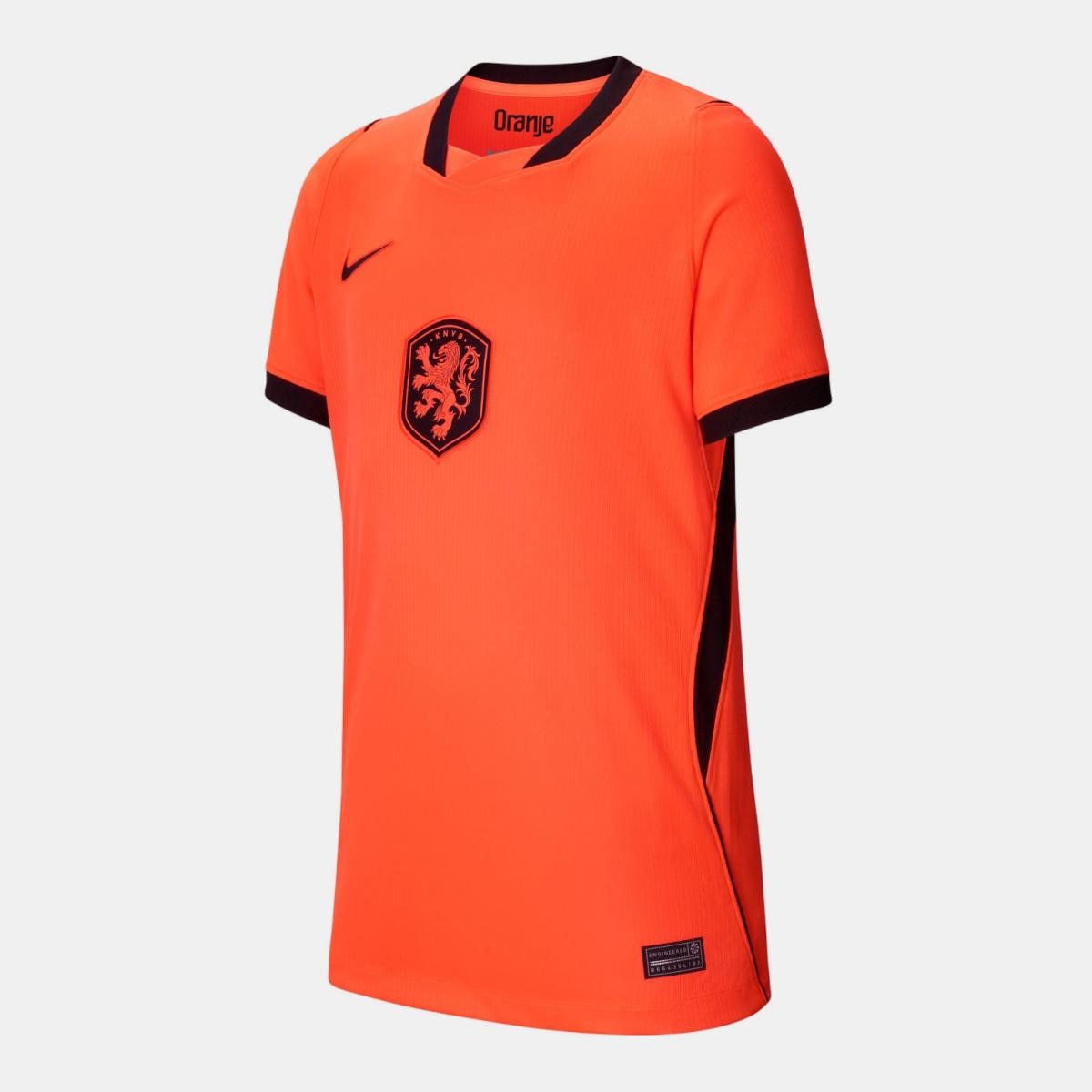 T-shirt de Criança 1.º Equipamento Países Baixos 2026 Stadium Laranja-7