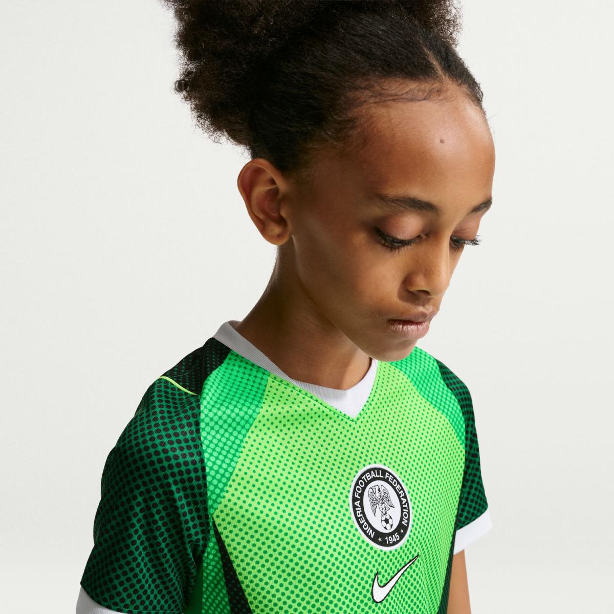 T-shirt de Criança 1.º Equipamento Nigéria 2026 Stadium Verde-2