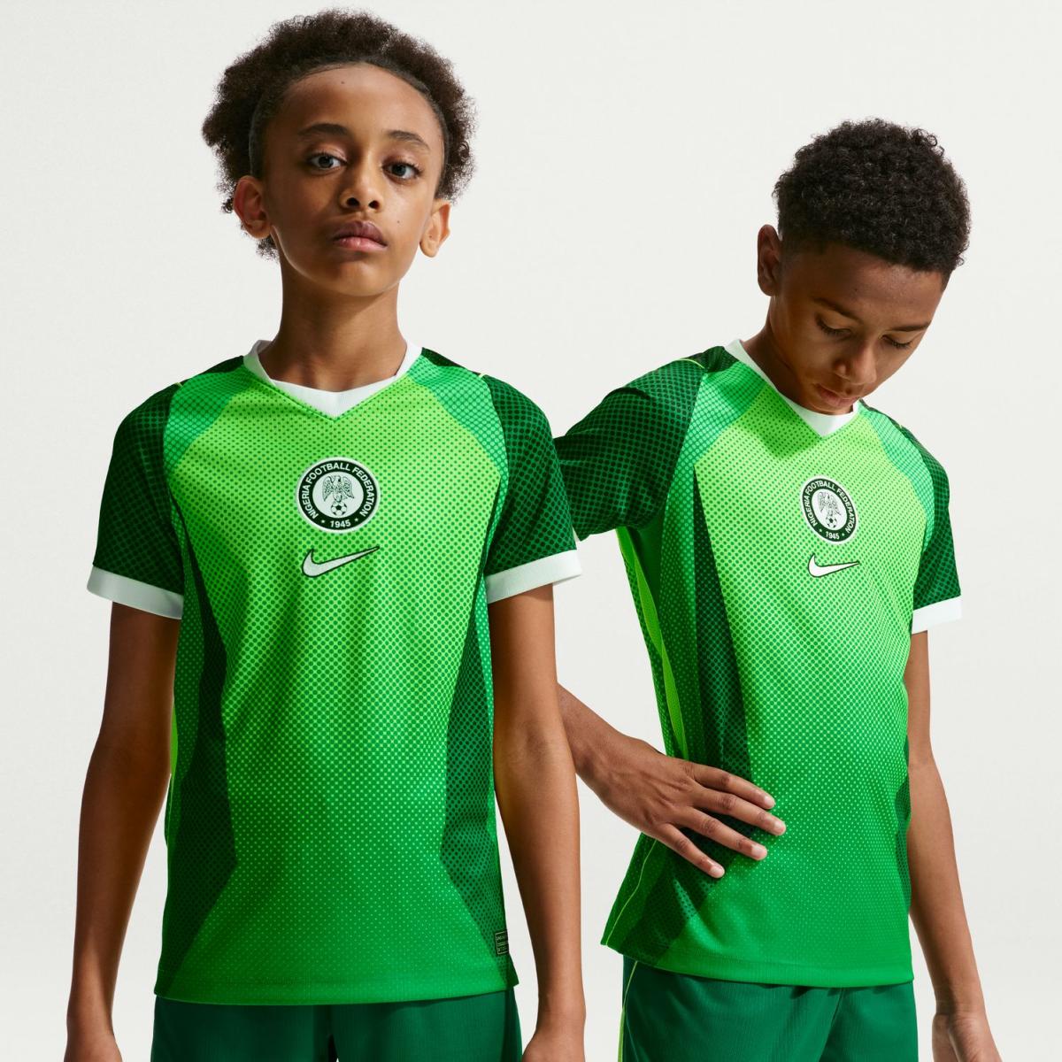 T-shirt de Criança 1.º Equipamento Nigéria 2026 Stadium Verde-3