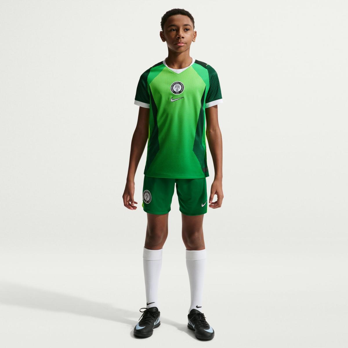 T-shirt de Criança 1.º Equipamento Nigéria 2026 Stadium Verde-4
