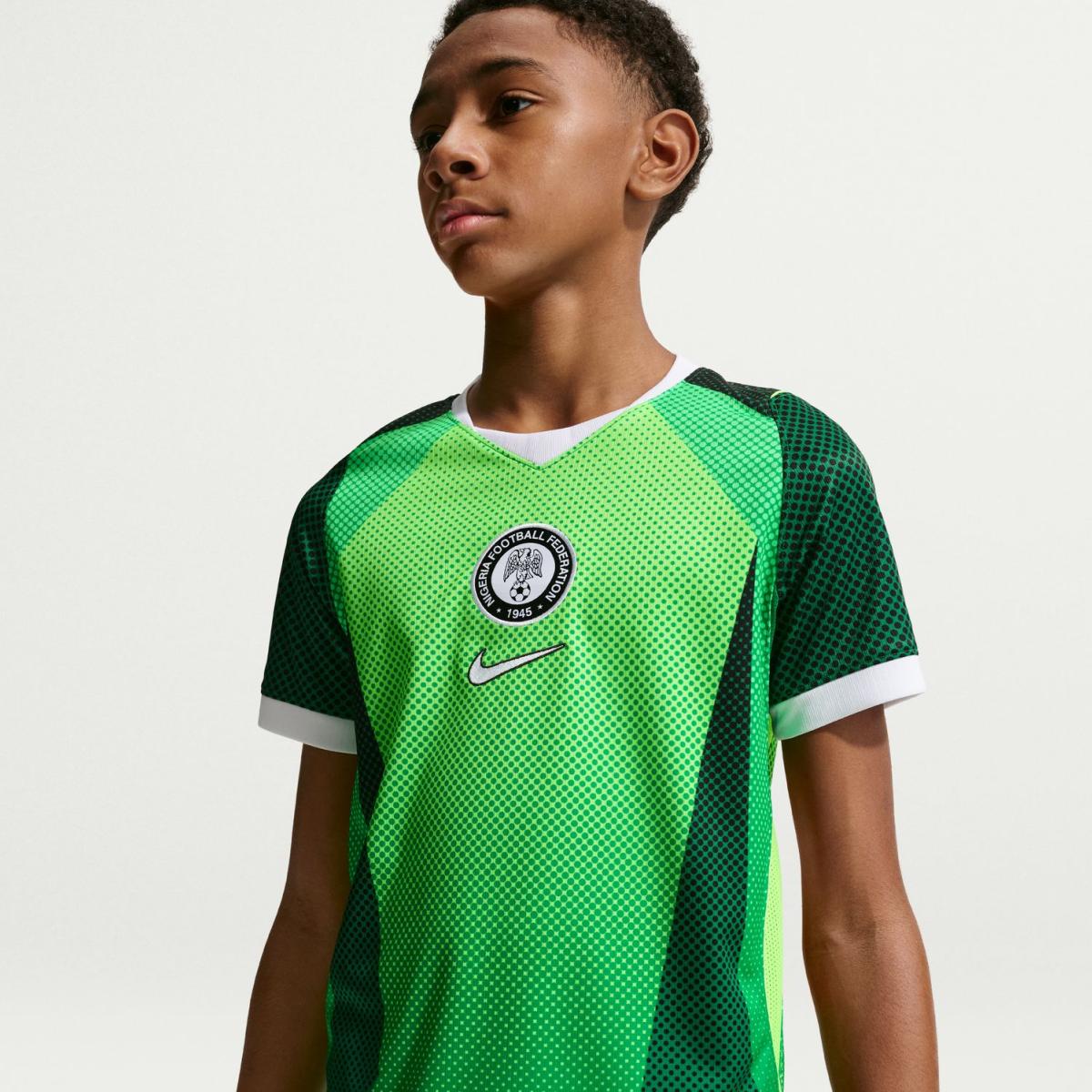 T-shirt de Criança 1.º Equipamento Nigéria 2026 Stadium Verde-6