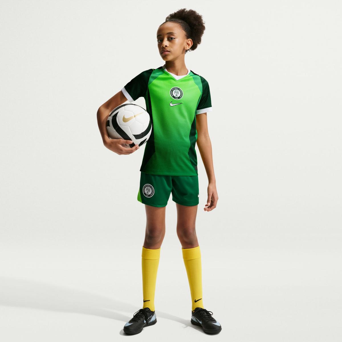 T-shirt de Criança 1.º Equipamento Nigéria 2026 Stadium Verde-9