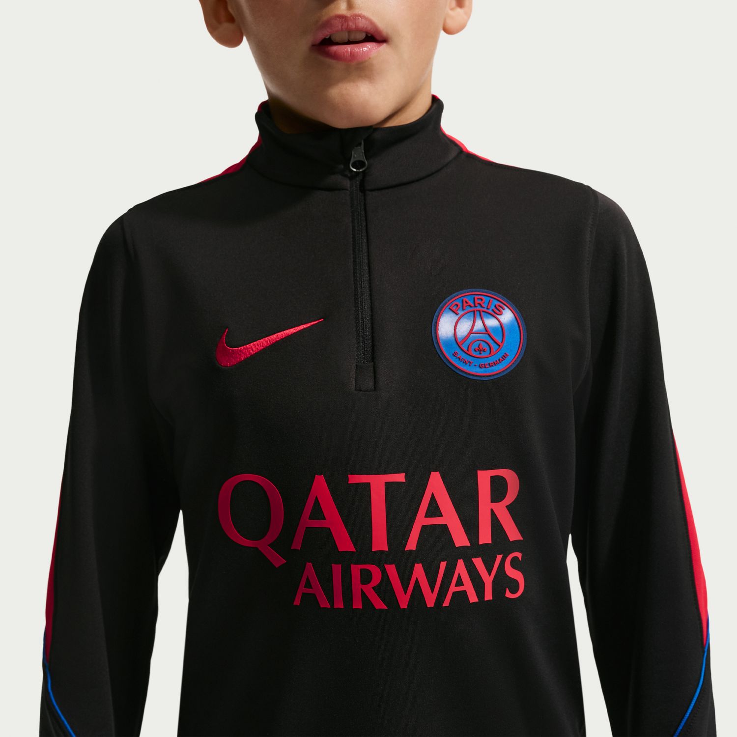 T-shirt de Criança PSG Paris Saint-Germain FC 2026-2027 Dri-FIT Strike Drill Top Preto-3