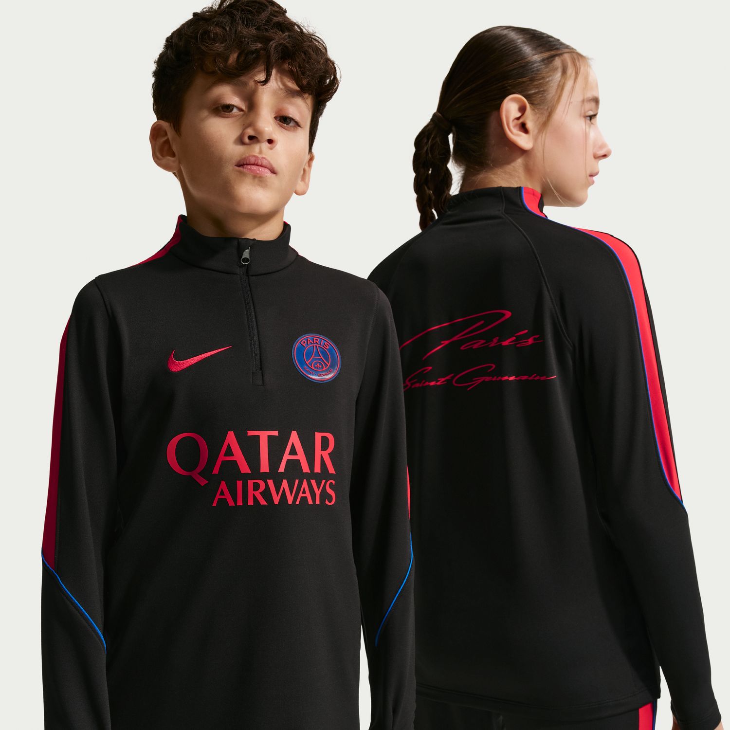 T-shirt de Criança PSG Paris Saint-Germain FC 2026-2027 Dri-FIT Strike Drill Top Preto-4