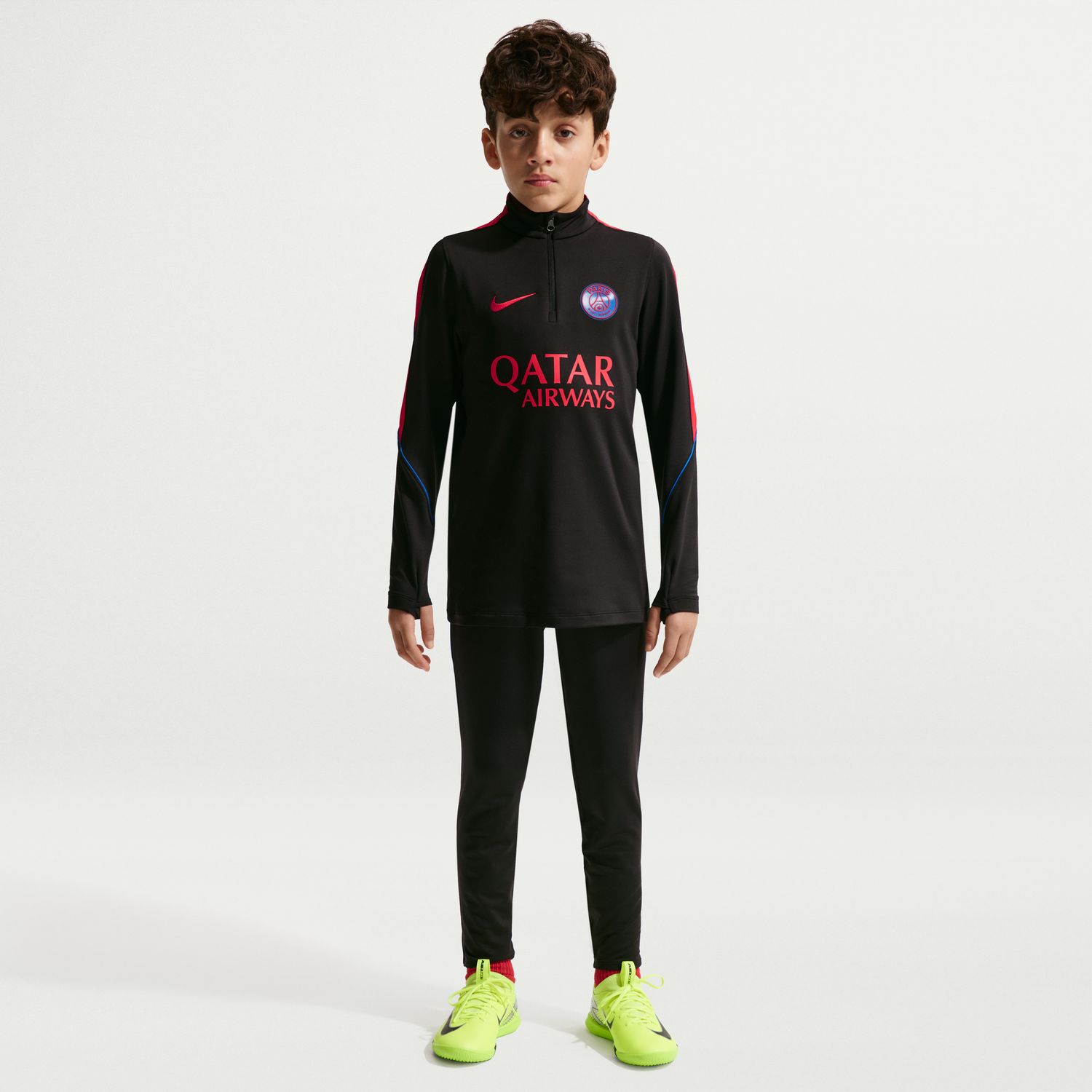 T-shirt de Criança PSG Paris Saint-Germain FC 2026-2027 Dri-FIT Strike Drill Top Preto-6