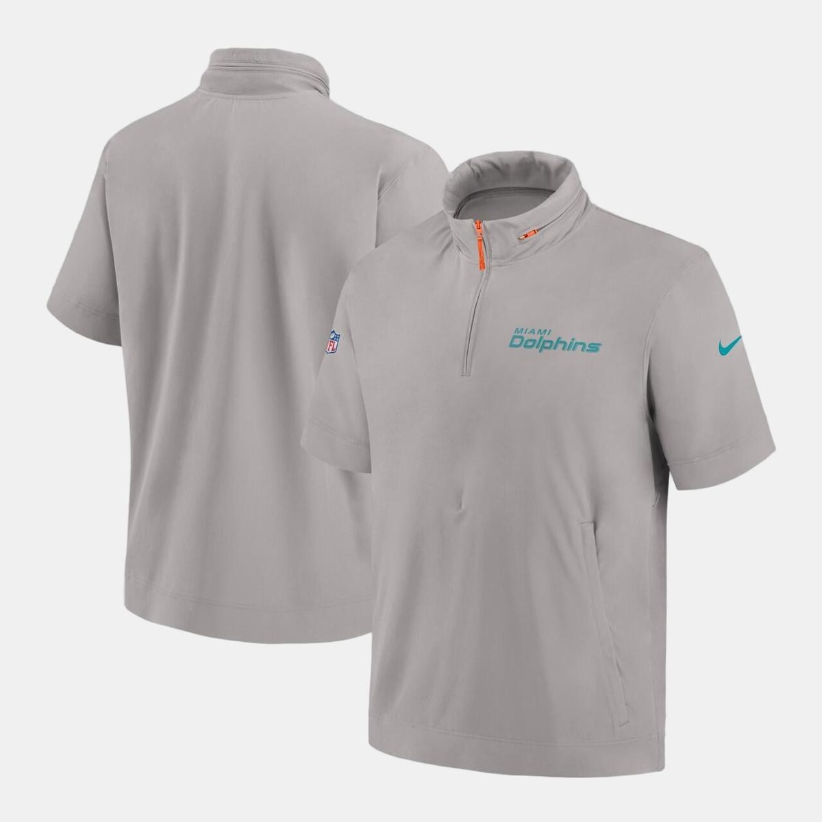 Polo de hombre Miami Dolphins NFL Coach Nike - Gris Gris-3