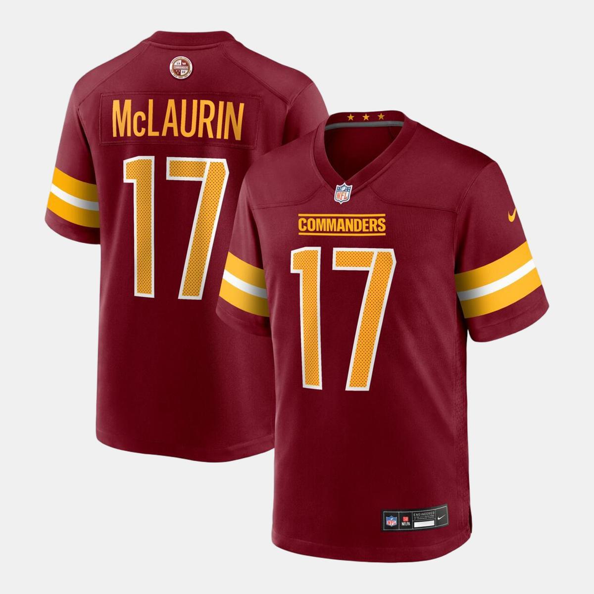 T-Shirt Washington Commanders Nfl Mclaurin Fanatics Nike Bordeaux-2