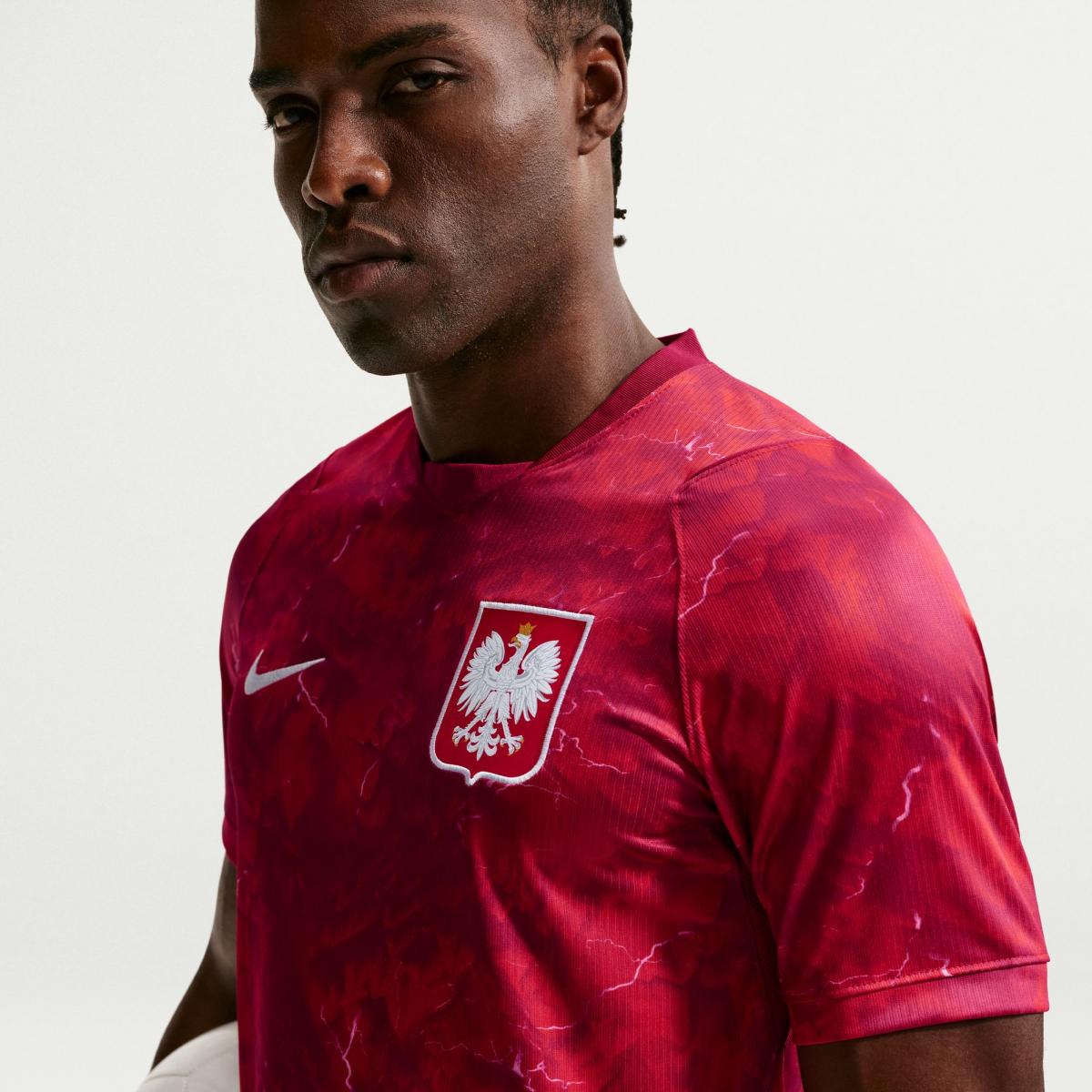 T-shirt de Homem 2.º Equipamento Polónia Mundial 2026 Stadium Vermelho-3