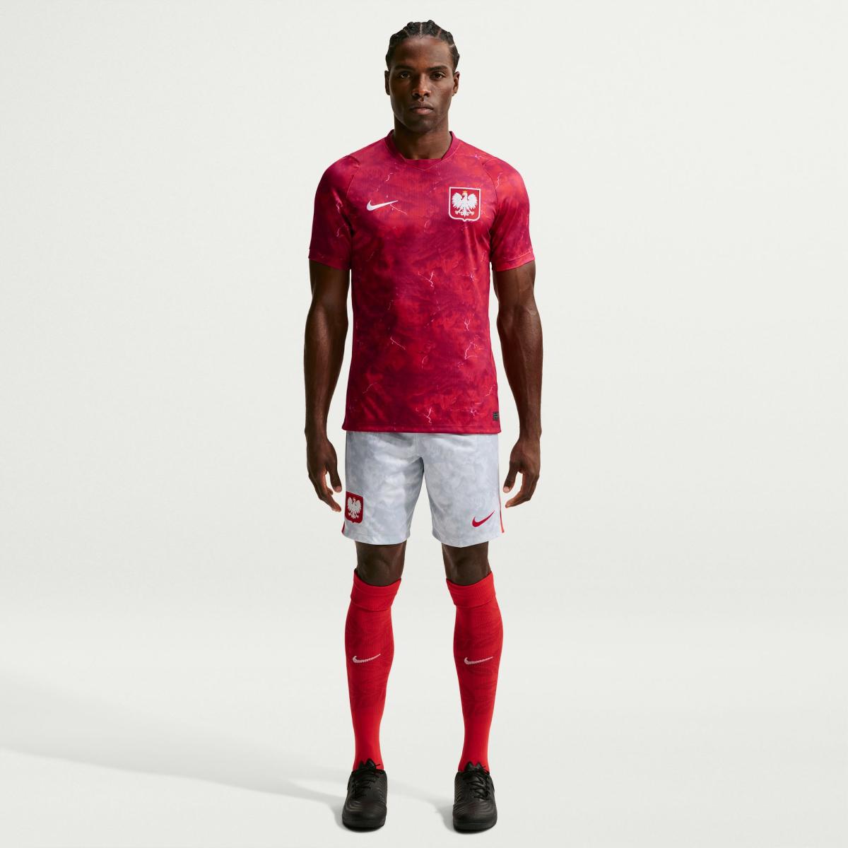 T-shirt de Homem 2.º Equipamento Polónia Mundial 2026 Stadium Vermelho-5