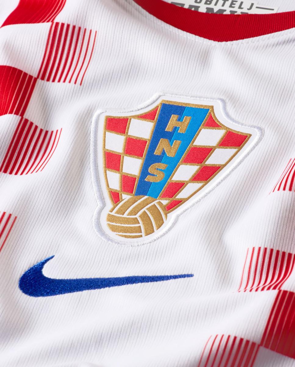 T-shirt de Homem 1.º Equipamento Croácia Mundial 2026 Stadium Branco / Vermelho-6