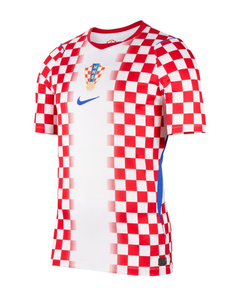 T-shirt de Homem 1.º Equipamento Croácia Mundial 2026 Stadium Branco / Vermelho-7