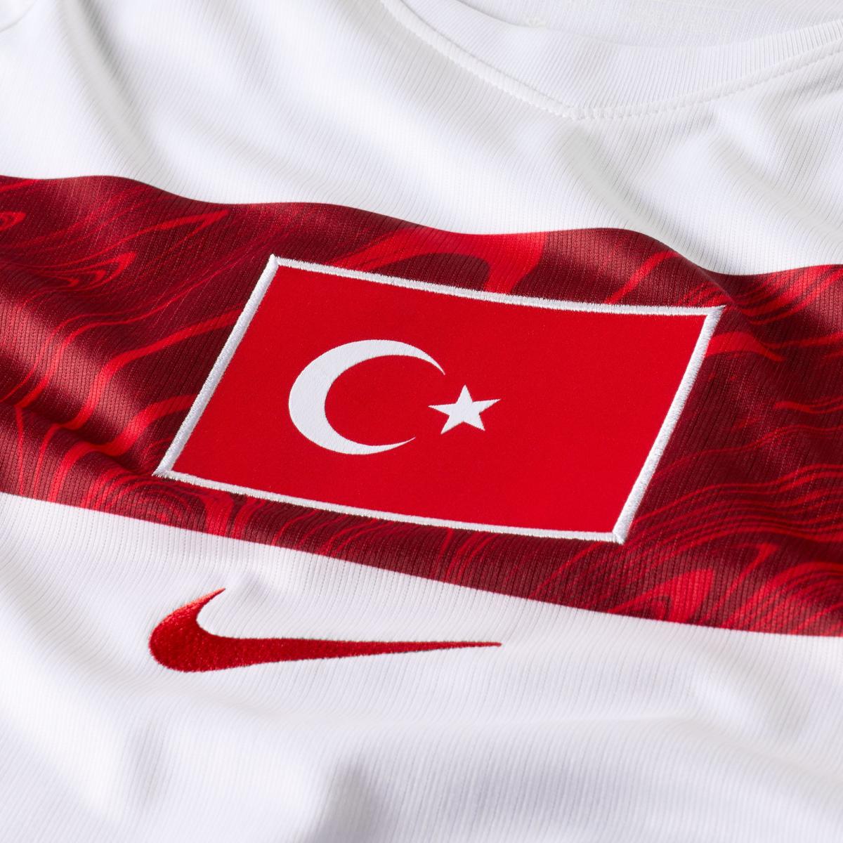 T-shirt de Homem 2.º Equipamento Turquia Mundial 2026 Stadium Branco / Vermelho-3