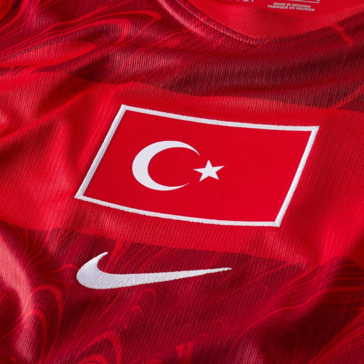 T-shirt de Homem 1.º Equipamento Turquia Mundial 2026 Stadium Vermelho-3