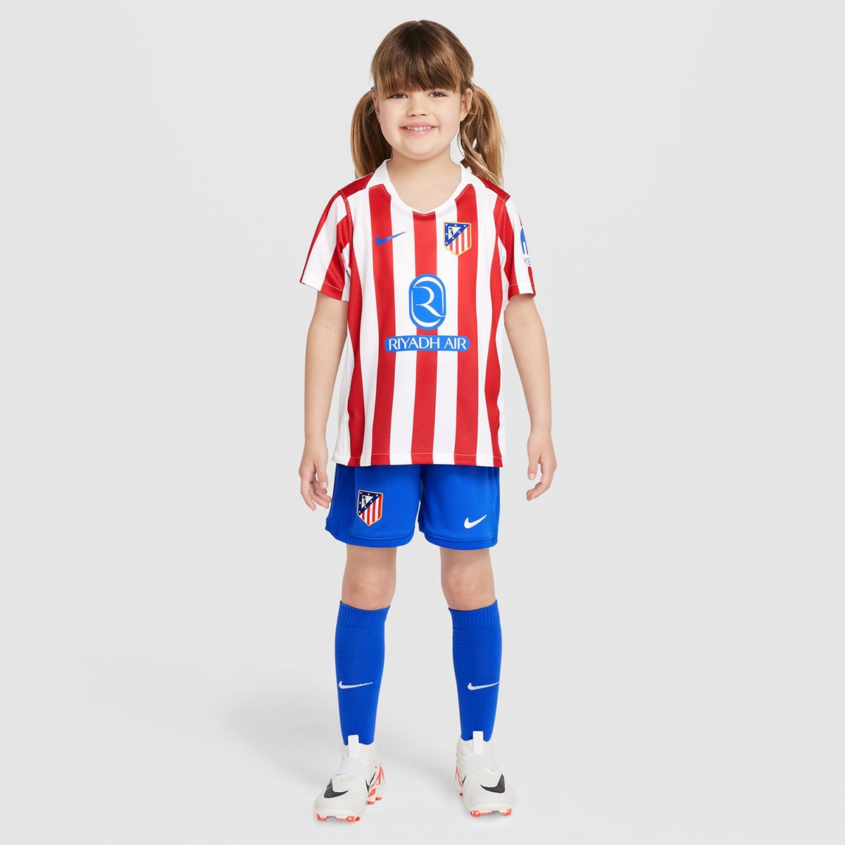Conjunto de Criança 1.º Equipamento Atlético de Madrid 2025-2026 Stadium Vermelho / Branco-1