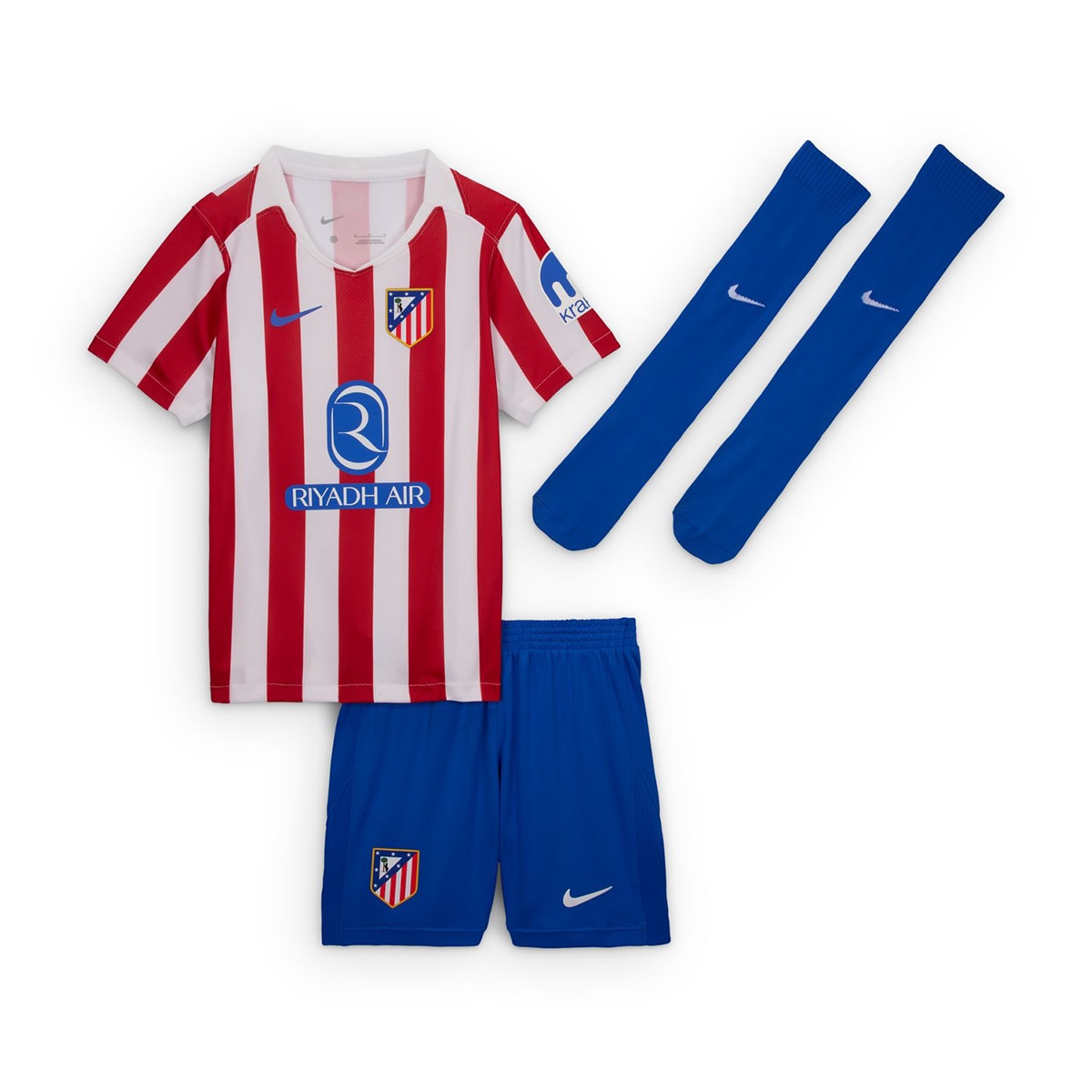Conjunto de Criança 1.º Equipamento Atlético de Madrid 2025-2026 Stadium Vermelho / Branco-11