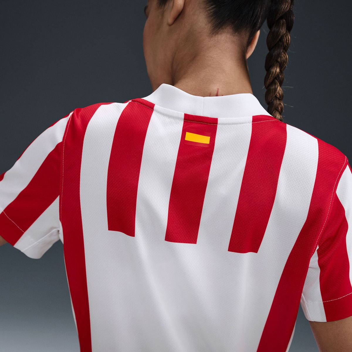T-shirt de Mulher 1.º Equipamento Atlético de Madrid 2025-2026 Stadium Vermelho / Branco-4