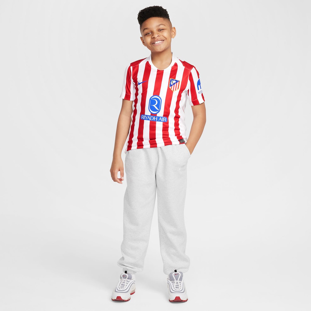 T-shirt de Criança 1.º Equipamento Atlético de Madrid 2025-2026 Stadium Vermelho / Branco-8