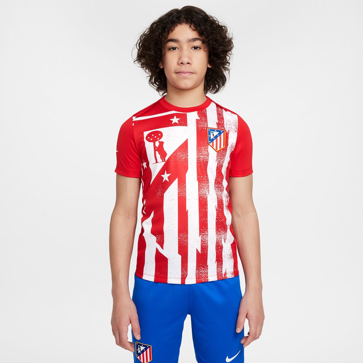 T-shirt de Criança Atlético de Madrid 2025-2026 Academy Vermelho / Branco-1