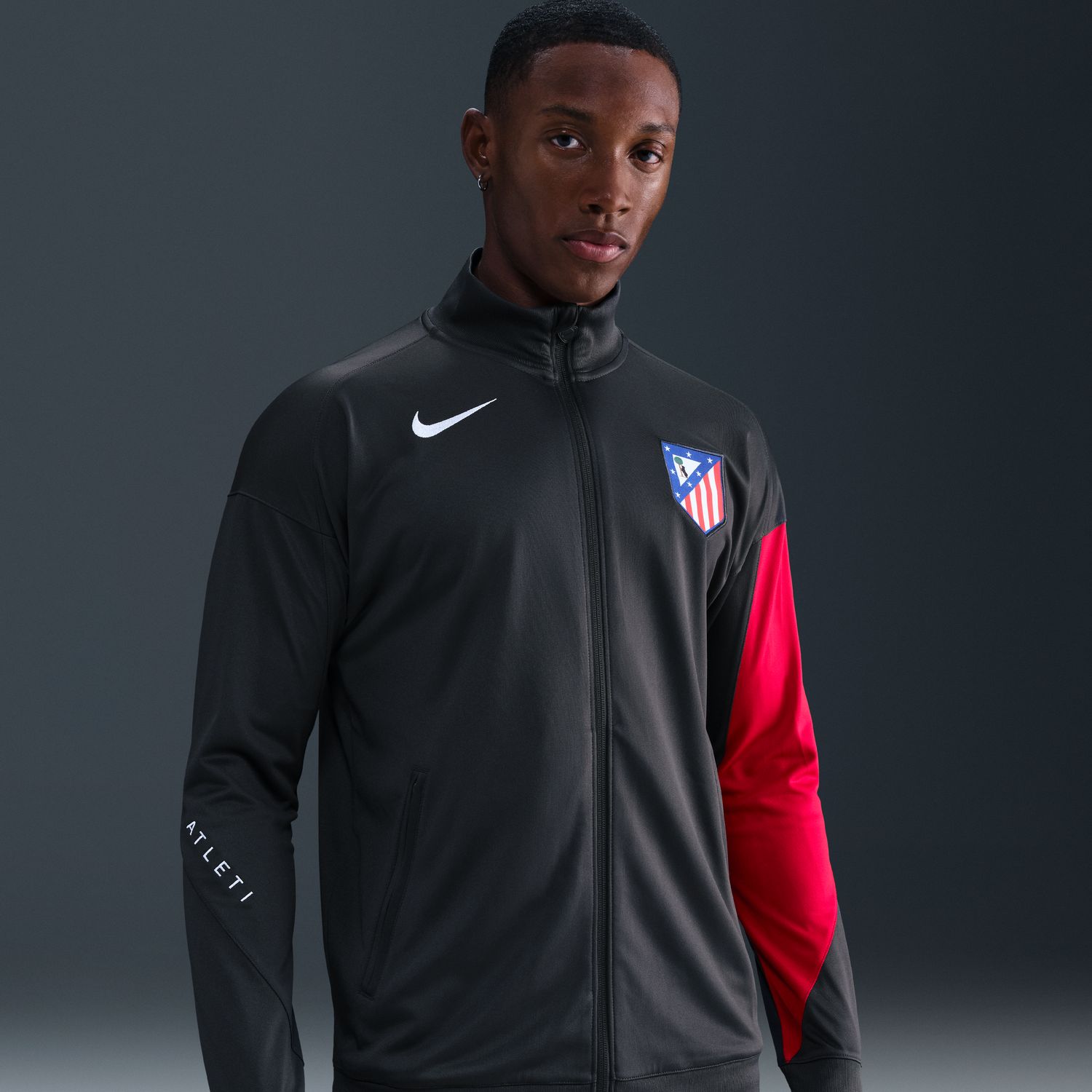 Fato de Treino de Homem Atlético de Madrid 2025-2026 Strike Cinzento-1