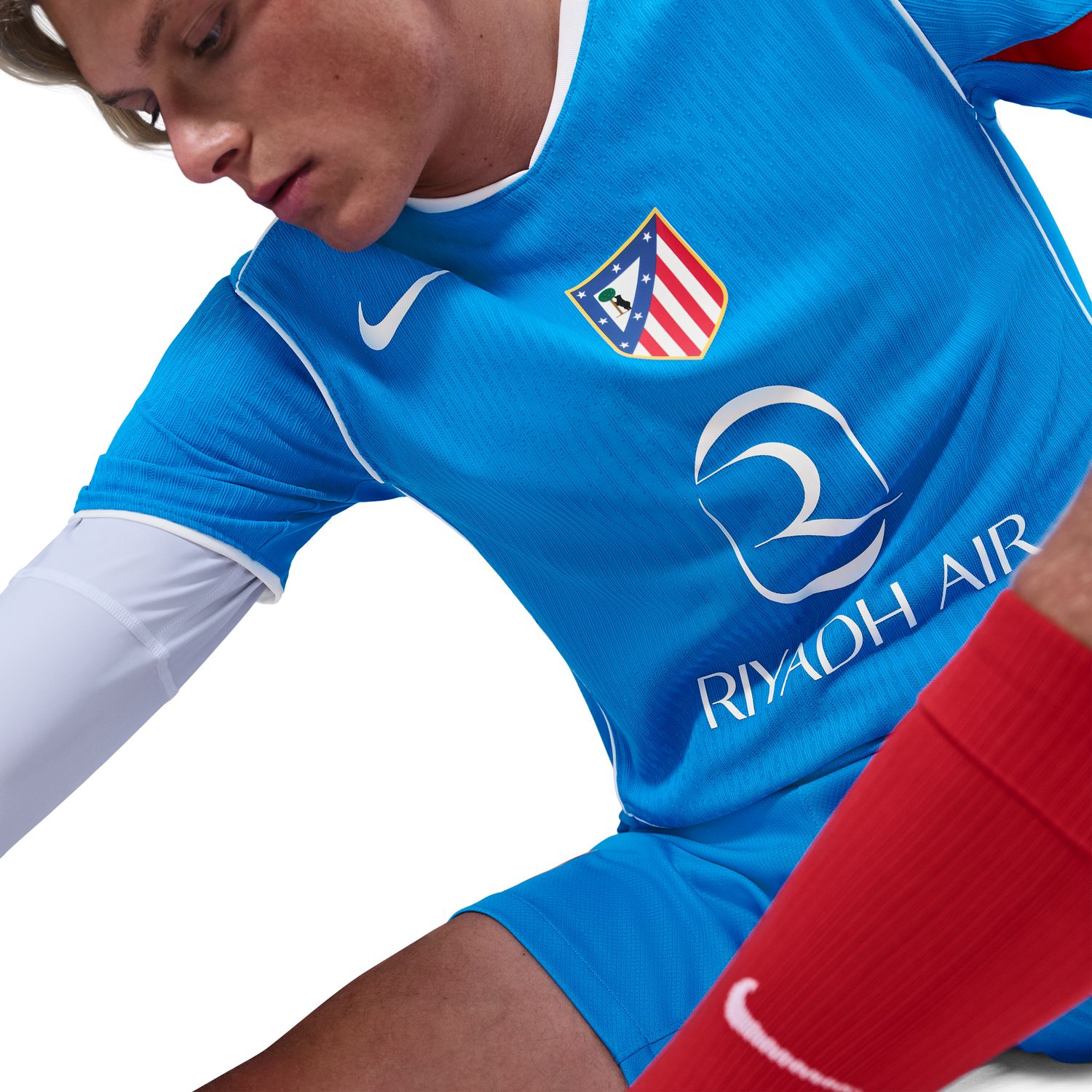 T-shirt de Homem 3.º Equipamento Atlético de Madrid 2025-2026 Match Azul-4