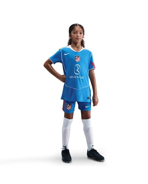 T-shirt de Criança 3.º Equipamento Atlético de Madrid 2025-2026 Stadium Azul-2