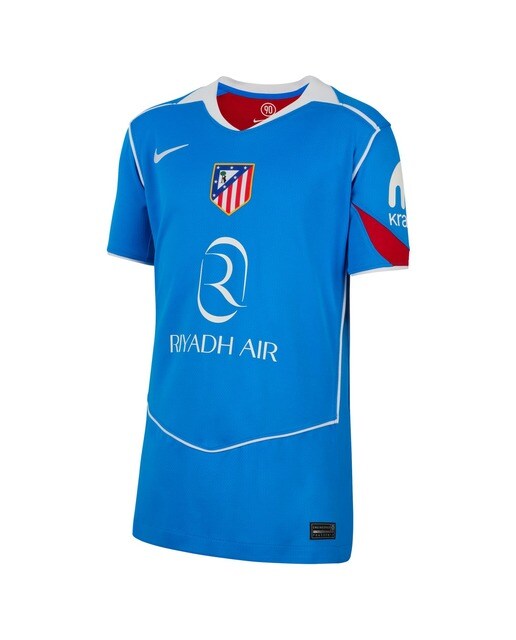 T-shirt de Criança 3.º Equipamento Atlético de Madrid 2025-2026 Stadium Azul-5