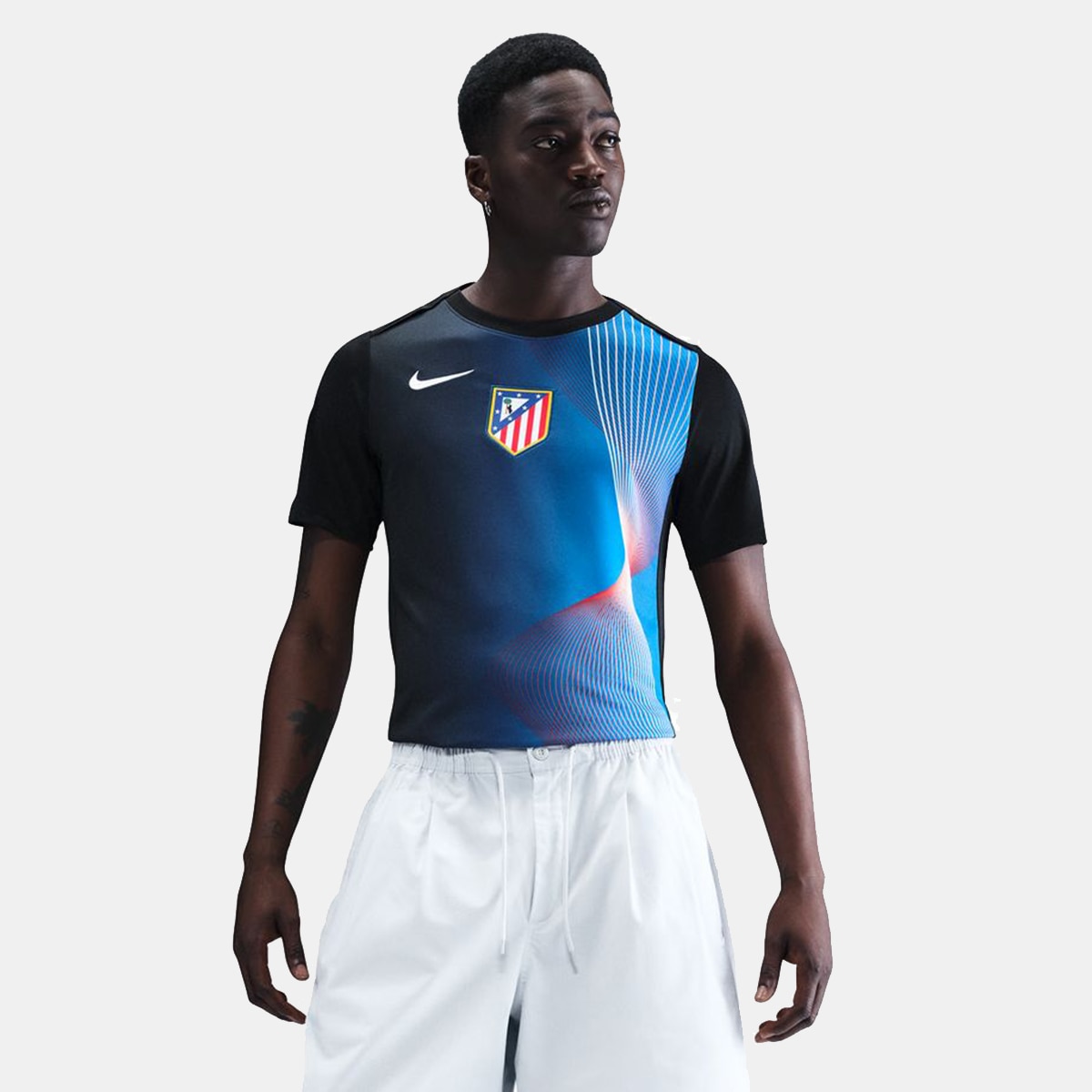 T-shirt de Homem Atlético de Madrid 2025-2026 Academy Pro Preto-1
