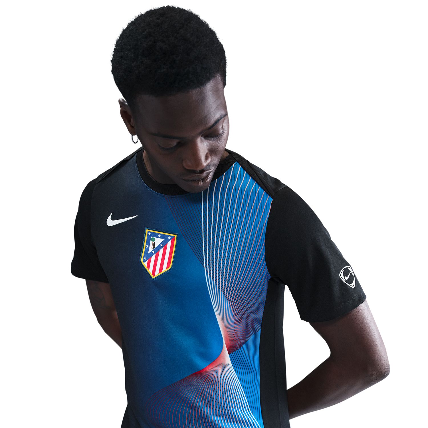 T-shirt de Homem Atlético de Madrid 2025-2026 Academy Pro Preto-3
