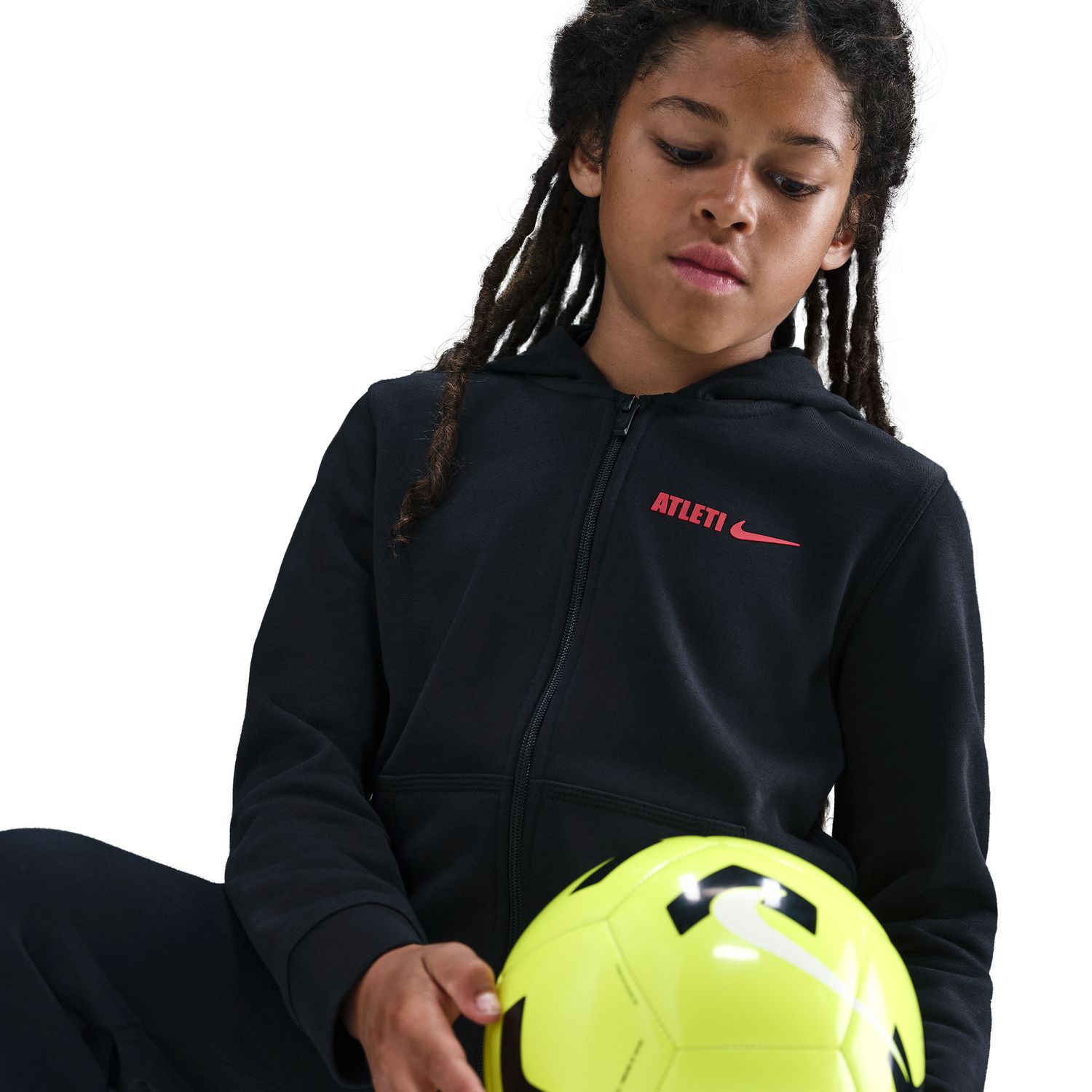 Sweatshirt de Criança Atlético de Madrid 2025-2026 Club Preto-5