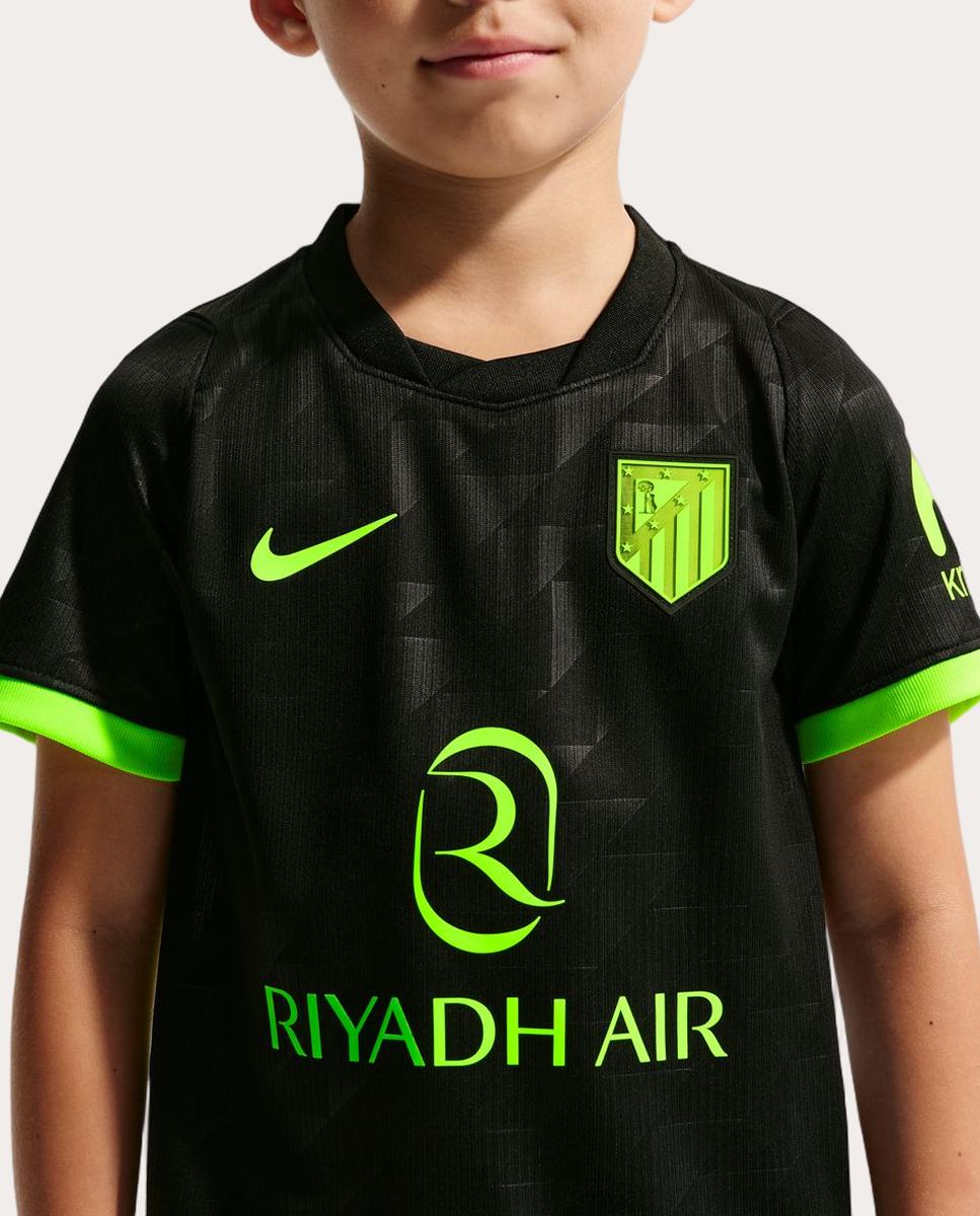 T-shirt de Criança 2.º Equipamento Atlético de Madrid 2026-2027 Stadium Preto-3