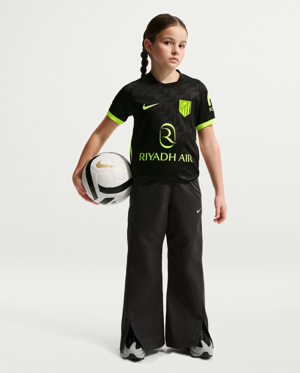 T-shirt de Criança 2.º Equipamento Atlético de Madrid 2026-2027 Stadium Preto-2